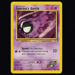Sabrina's Gastly 93/132 Gym Heroes Common Pokemon TCG NM - Image 1