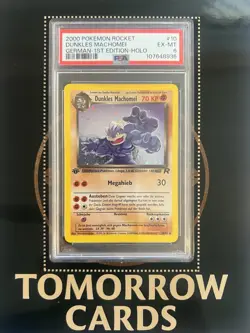 Pokemon Dunkles Machomei holo Team Rocket 1 Edition #10 PSA 6 Deutsch 2000 wotc - Image 1