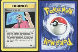 BLAINE'S QUIZ #2 111/132 UC GYM CHALLENGE POKEMON UNLIMITED NM/M - Image 1