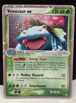 2004 POKEMON EX FIRE RED & LEAF GREEN #112 VENUSAUR EX-HOLO NEAR MINT - Image 1
