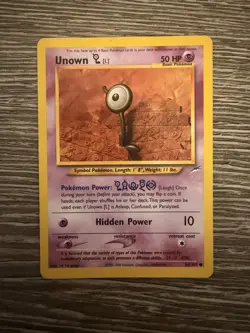 Pokemon TCG Unown (L) 86/105 Neo Destiny Regular Non Holo - Image 1