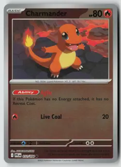 Charmander 011/094 Common Phantasmal Flames Pokemon Reverse Holo Near Mint - Image 1
