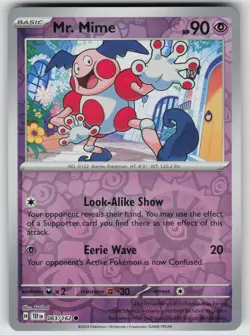 Mr. Mime 063/162 Common Temporal Forces Pokemon Reverse Holo Near Mint - Image 1