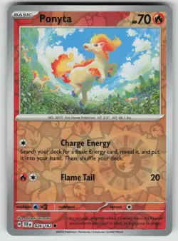 Ponyta 026/162 Common Temporal Forces Pokemon Reverse Holo Near Mint - Image 1