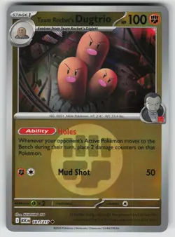 Team Rocket's Dugtrio (Energy Symbol Pattern) 101/217 ASC Reverse Holo NM - Image 1