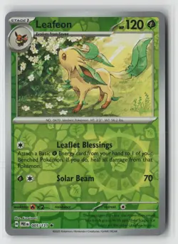 Leafeon 005/131 Holo Rare SV: Prismatic Evolutions Pokemon Reverse Holo NM - Image 1