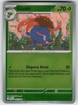 Gloom 002/094 Common Phantasmal Flames Pokemon Reverse Holo Near Mint - Image 1