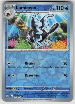 Lumineon 36/142 Uncommon Stellar Crown Pokemon Reverse Holo Near Mint - Image 1