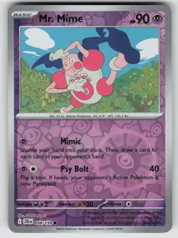 Mr. Mime 058/159 Common Journey Together Pokemon Reverse Holo Near Mint - Image 1