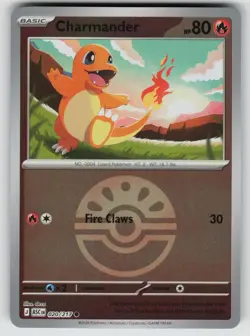 Charmander (Friend Ball) 020/217 Holo Ascended Heroes Pokemon Reverse Holo NM - Image 1