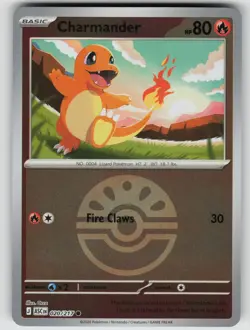 Charmander (Friend Ball) 020/217 Holo Ascended Heroes Pokemon Reverse Holo NM - Image 1