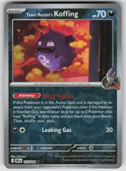Team Rocket's Koffing 125/182 Common Destined Rivals Pokemon Reverse Holo NM - Image 1