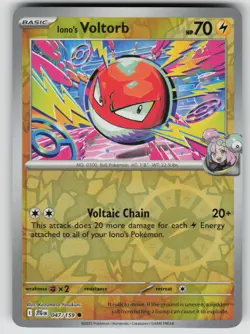 Iono's Voltorb 047/159 Common Journey Together Pokemon Reverse Holo Near Mint - Image 1