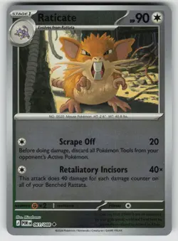 Raticate 061/088 Uncommon Perfect Order Pokemon Reverse Holo Near Mint - Image 1