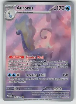 AURORUS 092/088 HOLO ILLUSTRATION RARE PERFECT ORDER POKEMON HOLO NEAR MINT - Image 1