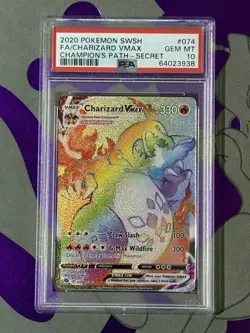 Champion's Path Charizard VMAX #74/73 PSA 10 Secret Card - Image 1