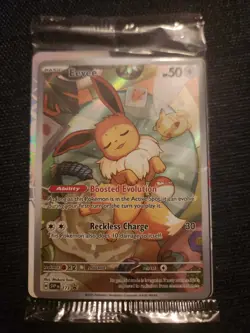 SEALED Pokemon Prismatic Evolutions Eevee Promo Card SVP 173 & 4 Deck Dividers - Image 1