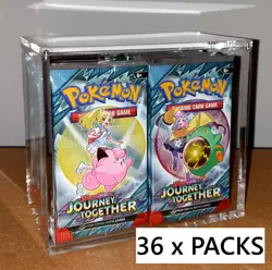 [36 Packs] Journey Together Booster Packs Acrylic Box Case Pokemon Card | SEALED - Image 1