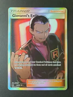 Giovanni's Exile 67/68 Full Art Hidden Fates Pokemon Card | NEAR MINT - Image 1