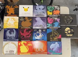 Pokemon ETB Boxes Mixed Lot Empty No Cards Most Have Accessories X18! - Image 1