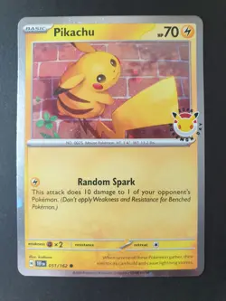 Pikachu COSMOS HOLO 051/162 Pokemon Day STAMPED PROMO Pokemon Card | DENT - Image 1