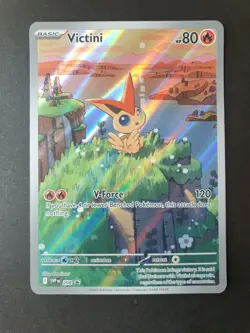 Victini 208/SVP Illustration Rare Black Star PROMO Pokemon Card | EXC-LP - Image 1