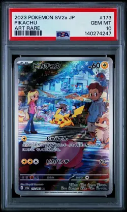 PSA 10 GEM MINT Pikachu 173/165 AR 151 Japanese Pokemon Card - Image 1