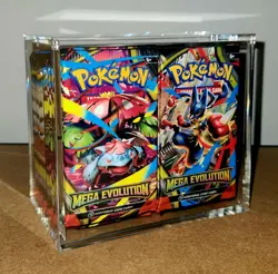 [36 Packs] Mega Evolution Booster Packs Acrylic Box Case Pokemon Card | SEALED - Image 2