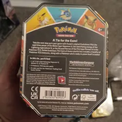 Pokemon TCG Eevee Evolutions Tin Flareon V Promo 41 Cards English 2021 6+ - Image 2