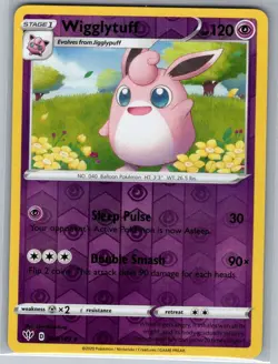 Wigglytuff 068/189 Reverse Holo SWSH03: Darkness Ablaze - Pokemon Card - NM - Image 1