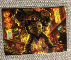 Gold Signature Slash, Reptile Rampager Card, Magic the Gathering, TMNT, MTG, 10 - Image 1
