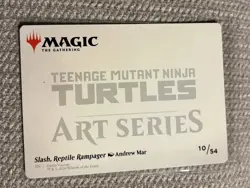 Gold Signature Slash, Reptile Rampager Card, Magic the Gathering, TMNT, MTG, 10 - Image 3