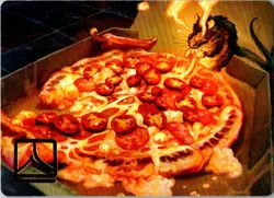 MTG TMNT #11 Spicy Oatmeal Pizza Art Card (Gold-Stamped Signature) NM/MT - Image 1
