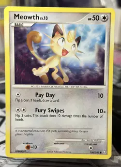 Pokemon Card Meowth LV.13 Legends Awakened 106/146 NEAR MINT Non-Holo Common TCG - Image 1