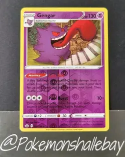 Gengar 057/198 - Chilling Reign *NM* Reverse Holo Rare Pokemon Card - Image 1