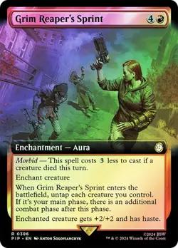 Grim Reaper's Sprint Foil Extended Art Fallout Commander NM MTG - Image 1