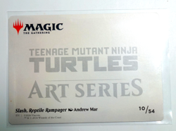 MTG, TMNT: Art Series Slash, Reptile Rampager 10/54 Gold Stamped Signature - Image 2