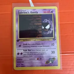 Pokemon TCG Sabrina's Gastly 96/132 1st Edition Gym Challenge Common WOTC - Image 1