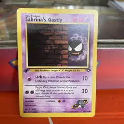 Pokemon TCG Sabrina's Gastly 96/132 1st Edition Gym Challenge Common WOTC - Image 3