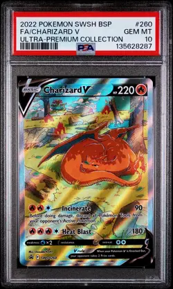 PSA 10 GEM MINT Charizard V SWSH260 Black Star PROMO Ultra Premium UPC Pokemon - Image 1