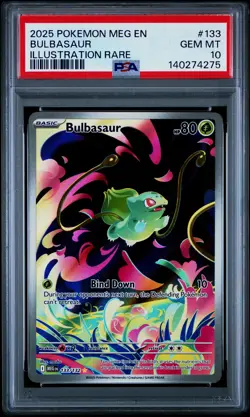 PSA 10 GEM MINT Bulbasaur 133/132 IR Illustration Rare Mega Evolution Pokemon - Image 1