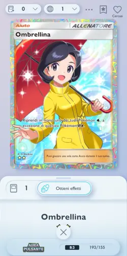 TCG Pokemon Pocket Ombrellina Parasol Lady Full Art [FAST] ⭐⭐ - Image 1