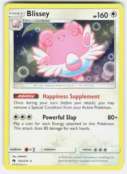 BLISSEY 153/214 HOLO RARE LOST THUNDER POKEMON HOLO NM/M - Image 1