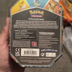 Pokemon TCG Eevee Evolutions Tin Vaporeon V Sealed Promo + 4 Booster Packs - Image 2