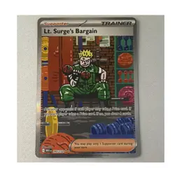 The Pokemon Company Lt. Surge's Bargain 185/132 Secret Rare Full Art Holo - Image 1