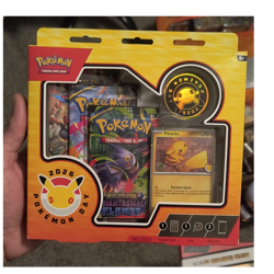 Pokemon TCG Pokemon Day 2026 Collection Pikachu Foil Promo, Coin, 3 Boosters - Image 1