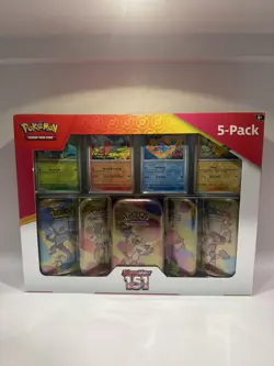 Pokemon Scarlet & Violet 151 Costco Mini Tin Bundle 10 Booster Packs Sealed - Image 1