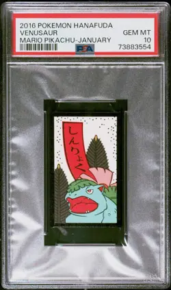 Pokemon Venusaur Rare Pokemon Hanafuda Card - PSA 10 Gem Mint - Image 1