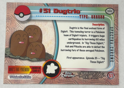 Topps Chrome 2000 Pokemon - Spectra Chrome #51 Dugtrio (1) - Image 2