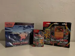 Pokemon Chaos Rising *FACTORY SEALED* ETB (1), Booster Bundle (1) and 3 Pack (1) - Image 1